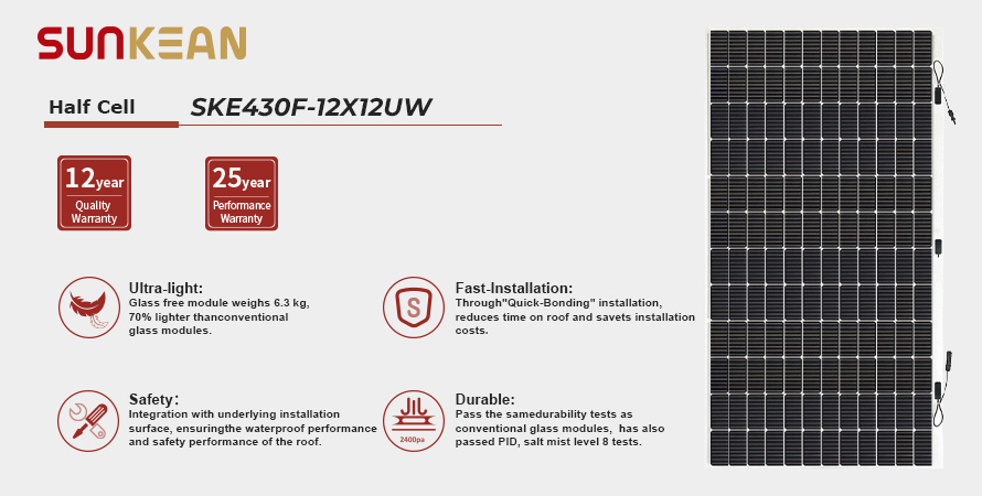 430W flexibel zonnepaneel